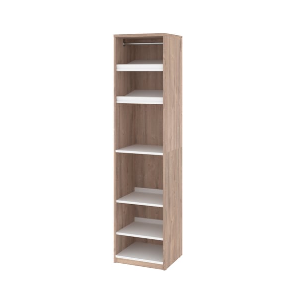 Cielo 20W 19.5 in Closet Organizer, Rustic Brown & White